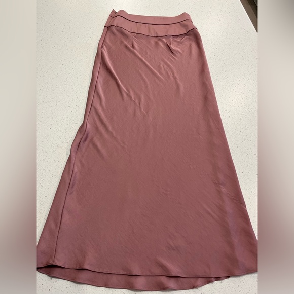 Free People Dusty Rose Satin Maxi Skirt - Picture 4 of 10